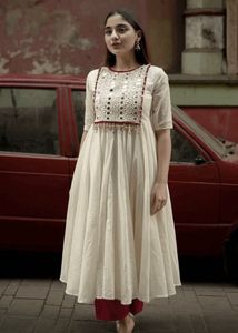 Elegant Mirror Work Kurta Set