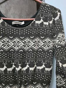 Black cute deer theme dress