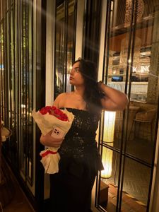 Sparkly Black Strapless Dress