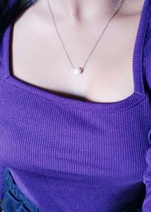 Silver charm pearl pendant necklace collec