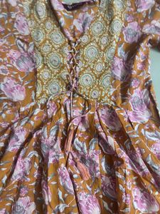 Raisin Floral Print Kurta