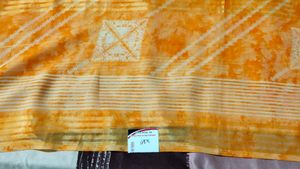 Vibrant Orange Saree with blouse piece