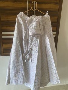 White Embroidered Skirt