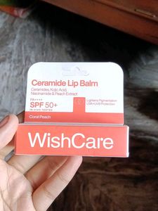 WishCare Ceramide Lip Balm SPF 50 (coral peach)