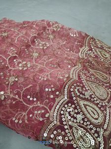 Baby Pink Saree No Blouse /No Return /No Refund
