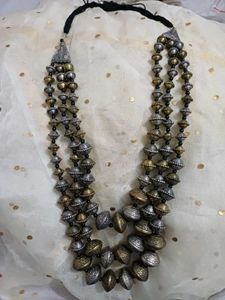 Tribal Multi-Strand oxidized Necklace