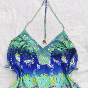 Y2k Fairy Core Beaded Halter Neck Top