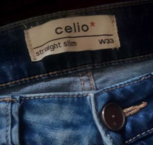 Stylish Distressed Blue Jeans
