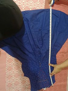 Blue Sleeveless A-Line Dress