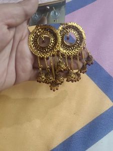 Boho Oxidized Jhumka Earrings
