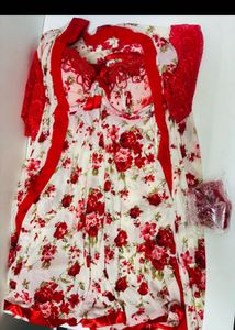 Floral Print Robe &amp; Lingerie Set