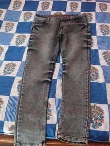 Stylish Grey Acid Wash Jeans