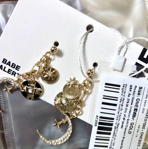 Celestial Moon &amp; Star Dangle Earrings