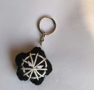 Handmade Black Star Keychain