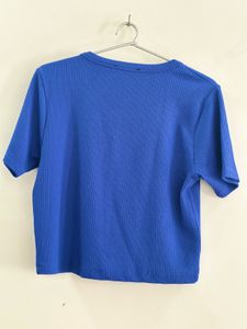 Zudio Branded Blue Crop Top