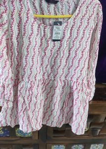 Absolutely New With Tag Cotton Summer Peplum Top