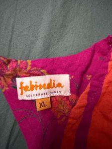 Fabindia Kurta - Vibrant Pink & Orange
