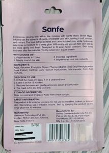 Sanfe Rose Facial Sheet Mask