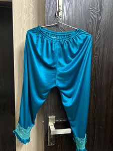 Beautiful Teal Nightgown with Lace Trim