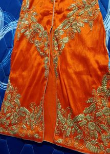 Embellished Rajasthani Orange Kurta🧡