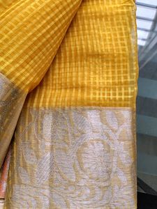 Beautiful Yellow Organza Saree🟡💛🟡💛