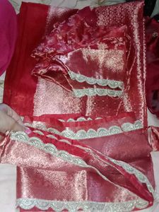 Elegant Red Banarasi Silk Saree