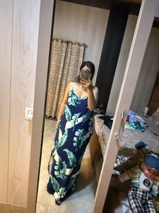 Blue Floral Maxi Dress🦋