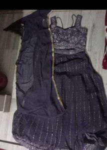 Beautiful Lavender Sequined Lehenga Set