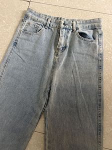 Light blue acid Wash Wide Leg Jeans