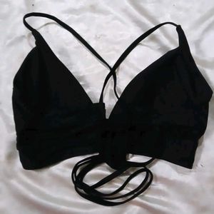 Black Bikini Top sez M