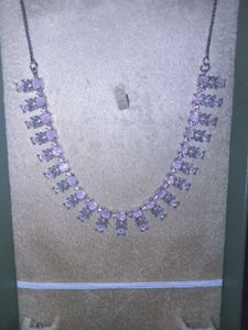 Elegant Pink Stone Necklace Set