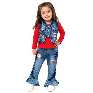 Stylish Denim & Red Outfit