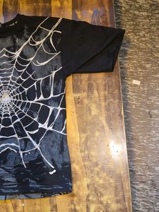 Spider Web Graphic Black T-Shirt