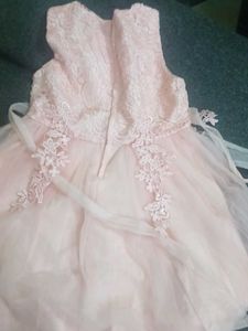 Cute Peach Lace Dress