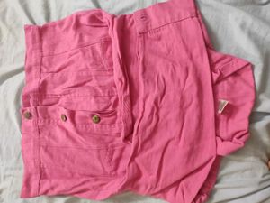 Pink Cargo Style Pants