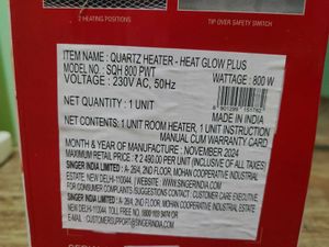 Singer Heatglow+ Quartz Room Heater