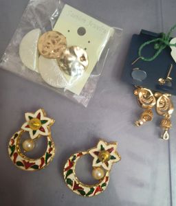 3 Beautiful Earrings Pair