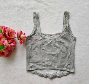 H&amp;M : Sparkling Silver Sequin Cami Top