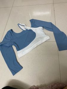 Ribbed Long Sleeve Crop Top