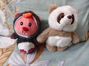 Plush Toy  - Panda & Animal 2 pic combo