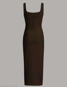Stylish Brown Bodycon Midi Dress