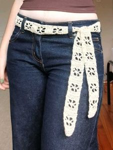 Boho Crochet Belt for Jeans