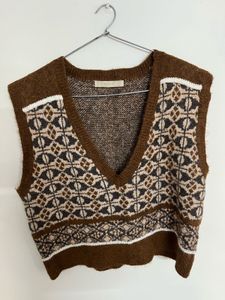 Vintage Argyle Knit Vest
