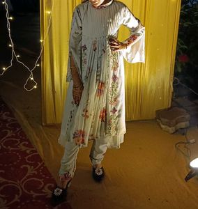 Embroidered Kurta with Pants Set