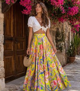 Vibrant Floral Maxi Skirt