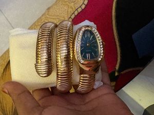 Elegant Gold Snake Wrap Watch
