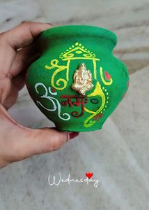 Hand-Painted Ganesha Pot