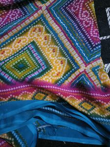 Vibrant Bandhani Print Saree