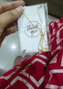 Delicate Beaded Gold Chain Necklace