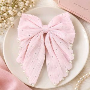 Chic Pink Bow Hair Clip